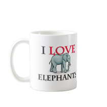 I Love Elephants Mugs