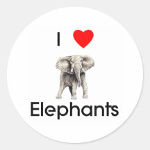 I love elephants Sticker