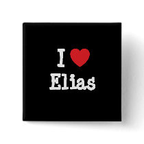 I love Elias heart custom personalized buttons