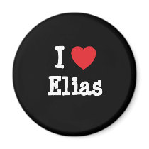 I love Elias heart custom personalized magnets