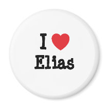 I love Elias heart custom personalized magnets