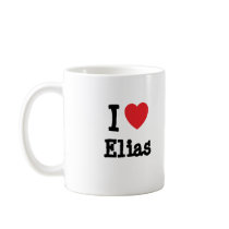 I love Elias heart custom personalized mugs