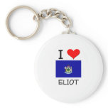 I Love Eliot Maine Keychain