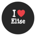 I love Elise heart T-Shirt stickers