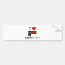 I Love Elizabeth City North Carolina Bumper Stickers