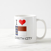 I Love Elizabeth City North Carolina Mugs