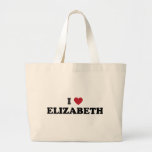 I Love Elizabeth New Jersey Tote Bags