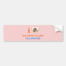 I Love Elk Grove Village, IL Bumper Sticker