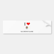 I Love ELK GROVE VILLAGE Illinois Bumper Stickers