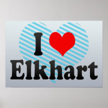 I Love Elkhart, United States Poster