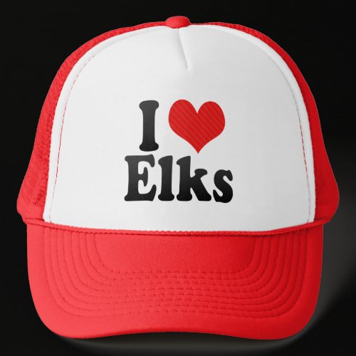 I Love Elks Hats