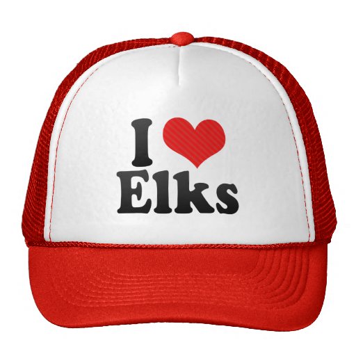 I Love Elks Trucker Hat Zazzle