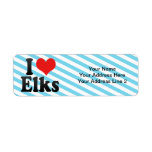 I Love Elks Return Address Label