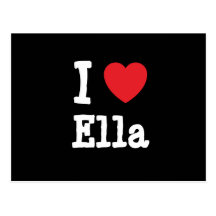 I love Ella heart T-Shirt Post Card