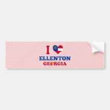 I Love Ellenton, Georgia Bumper Stickers