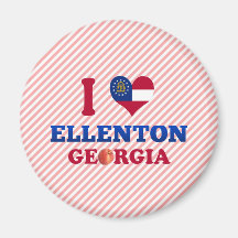 I Love Ellenton, Georgia Magnets
