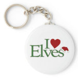 I Love Elves keychains