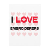 I LOVE EMBROIDERERS postcards