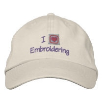 I Love Embroidering embroidered hats
