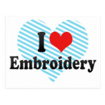 I Love Embroidery Post Cards