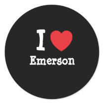 I love Emerson heart custom personalized stickers by funnycustomtshirts I love Emerson heart custom personalized stickers