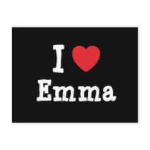 I love Emma heart T-Shirt postcards by funnycustomtshirts I love Emma heart T-Shirt postcards