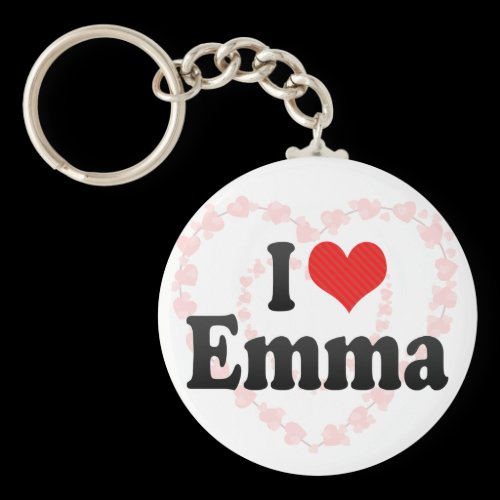 I Love Emma Key Chain