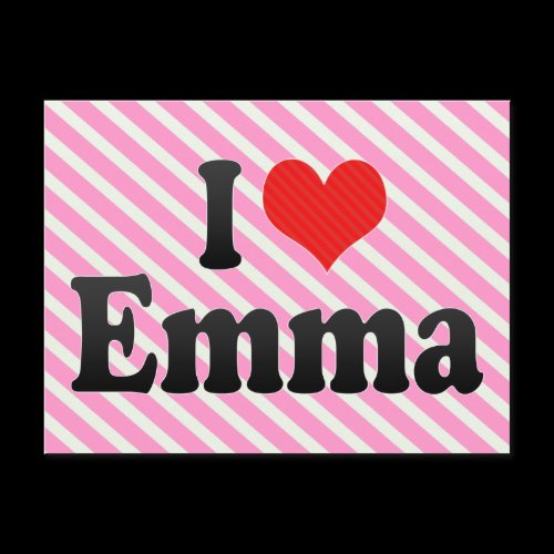 I Love Emma Post Card