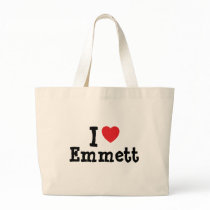 I love Emmett heart custom personalized bags