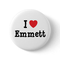 I love Emmett heart custom personalized buttons