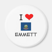 I Love EMMETT Idaho Magnets