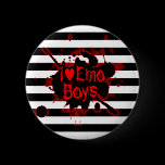 I love Emo Boys Pinback Button