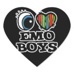 i love emo boys heart sticker
