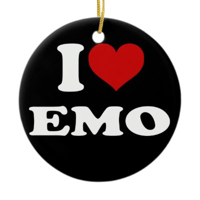 I Love Emo ornaments