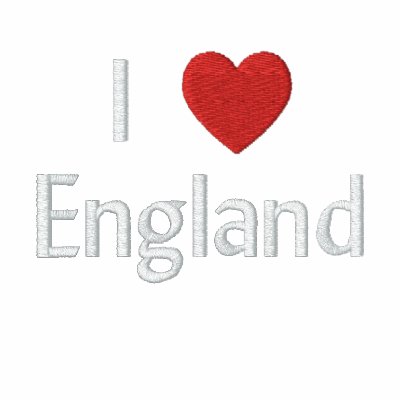 I Love England Embroidered Shirt I Love England Embroidered Shirt