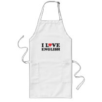 I Love English aprons