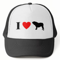 I Love English Bulldogs Hat