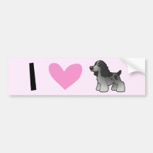 I Love English Cocker Spaniels Bumper Stickers