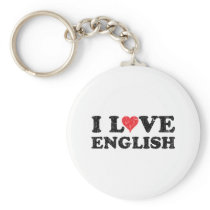 I Love English keychains