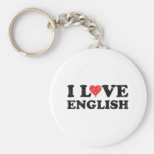 I Love English Keychains