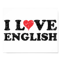 I Love English posters by teachertees I Love English posters