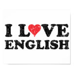 I Love English Print