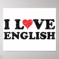 I Love English Print