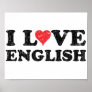 I Love English Print