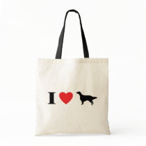I Love English Setters bags by MenagerieMayhem I Love English Setters bags