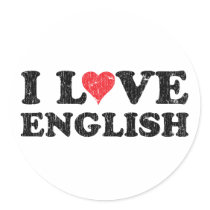 I Love English stickers