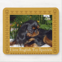 I Love English Toy Spaniels mousepads by krndel I Love English Toy Spaniels mousepads