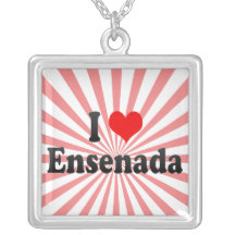I Love Ensenada, Mexico Custom Necklace