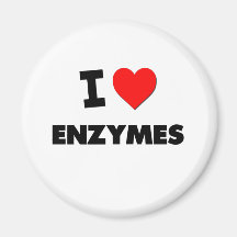 I love Enzymes Refrigerator Magnet