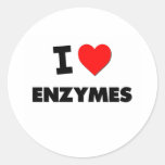 I love Enzymes Round Sticker